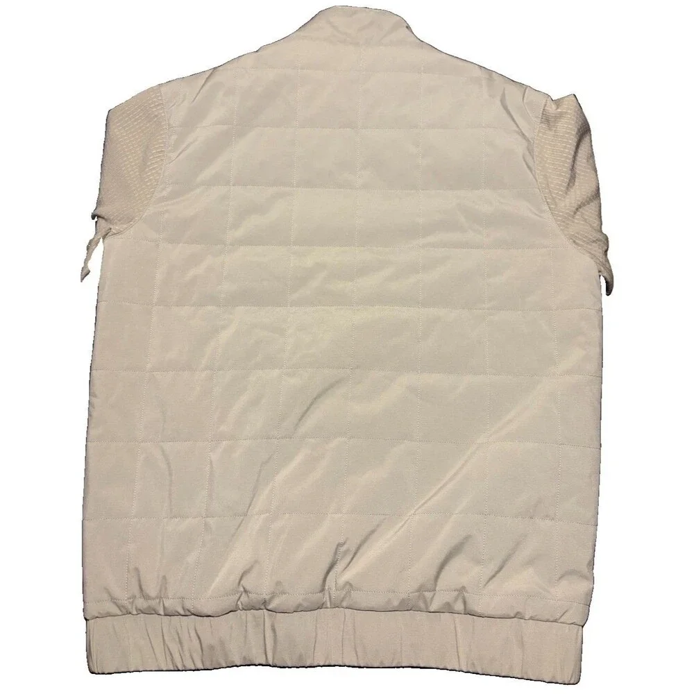 Adidas Men's Quilted Warm Premium Full Zip Puffer Jacket Olive Green Medium